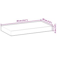 vidaXL Tischplatte 40x20x4 cm Rechteckig Massivholz Akazie