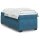 vidaXL Boxspringbett mit Matratze Dunkelblau 100x200 cm Samt