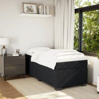 vidaXL Boxspringbett mit Matratze Schwarz 100x200 cm Samt