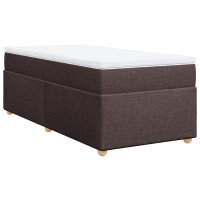 vidaXL Boxspringbett mit Matratze Dunkelbraun 100x200 cm Stoff