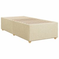 vidaXL Boxspringbett mit Matratze Creme 100x200 cm Stoff