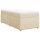 vidaXL Boxspringbett mit Matratze Creme 100x200 cm Stoff