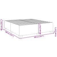 vidaXL Bettgestell Dunkelgrau 200x200 cm Samt