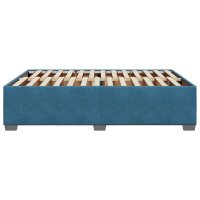 vidaXL Bettgestell Blau 140x190 cm Samt