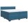 vidaXL Boxspringbett mit Matratze Blau 200x200 cm Samt