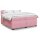 vidaXL Boxspringbett mit Matratze Rosa 200x200 cm Samt