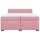 vidaXL Boxspringbett mit Matratze Rosa 200x200 cm Samt