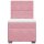 vidaXL Boxspringbett mit Matratze Rosa 80x200 cm Samt