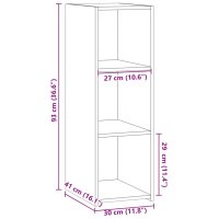 vidaXL Sideboard Betongrau 30x41x93 cm Holzwerkstoff