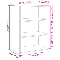 vidaXL Sideboard R&auml;uchereiche 70x41x93 cm Holzwerkstoff