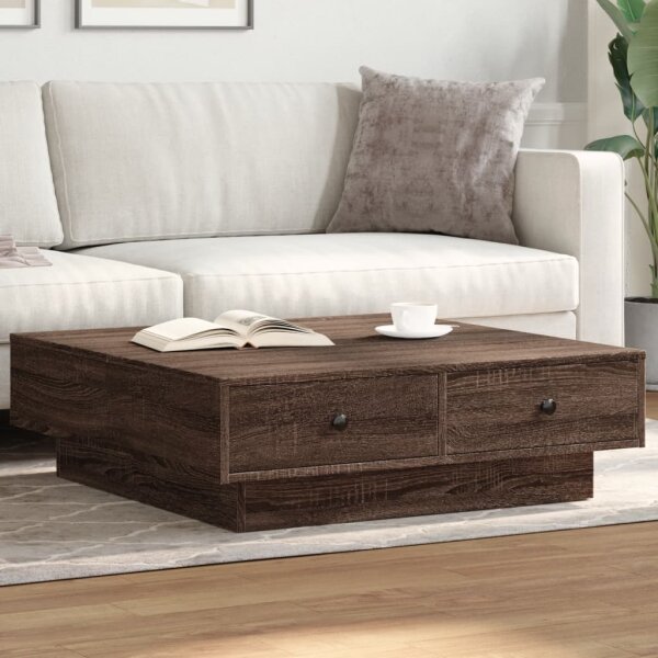 vidaXL Couchtisch Braun Eichen-Optik 90x90x28 cm Holzwerkstoff