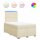 vidaXL Boxspringbett mit Matratze Creme 120x200 cm Stoff