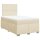 vidaXL Boxspringbett mit Matratze Creme 120x200 cm Stoff