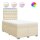 vidaXL Boxspringbett mit Matratze Creme 120x190 cm Stoff