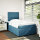 vidaXL Boxspringbett mit Matratze Blau 120x200 cm Samt