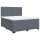 vidaXL Boxspringbett mit Matratze Dunkelgrau 180x200 cm Samt