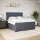 vidaXL Boxspringbett mit Matratze Dunkelgrau 180x200 cm Samt