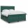 vidaXL Boxspringbett mit Matratze Dunkelgr&uuml;n 200x200 cm Samt