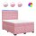 vidaXL Boxspringbett mit Matratze Rosa 160x200 cm Samt