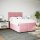 vidaXL Boxspringbett mit Matratze Rosa 160x200 cm Samt