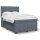 vidaXL Boxspringbett mit Matratze Dunkelgrau 160x200 cm Samt