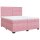 vidaXL Boxspringbett mit Matratze Rosa 200x200 cm Samt