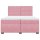 vidaXL Boxspringbett mit Matratze Rosa 200x200 cm Samt