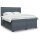 vidaXL Boxspringbett mit Matratze Dunkelgrau 200x200 cm Samt