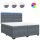 vidaXL Boxspringbett mit Matratze Dunkelgrau 200x200 cm Samt