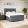 vidaXL Boxspringbett mit Matratze Dunkelgrau 200x200 cm Samt