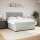 vidaXL Boxspringbett mit Matratze Hellgrau 180x200 cm Samt