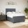 vidaXL Boxspringbett mit Matratze Dunkelgrau 140x200 cm Samt