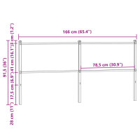 vidaXL Kopfteil Braun Eichen-Optik 160 cm Holzwerkstoff und Stahl