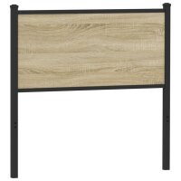 vidaXL Kopfteil Sonoma-Eiche 90 cm Holzwerkstoff und Stahl