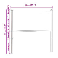 vidaXL Kopfteil Sonoma-Eiche 90 cm Holzwerkstoff und Stahl