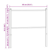 vidaXL Kopfteil Braun Eichen-Optik 80 cm Holzwerkstoff und Stahl