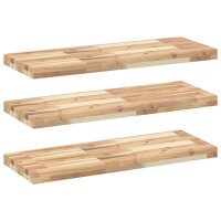 vidaXL Schweberegale 3 Stk. 100x30x4 cm Massivholz Akazie Unbehandelt