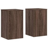 vidaXL Pflanzenst&auml;nder 2 Stk. Braun Eiche 30x30x50 cm Holzwerkstoff