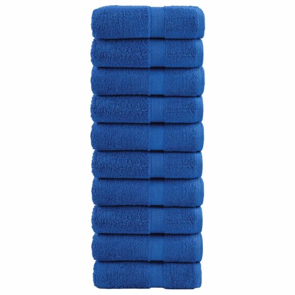 vidaXL Premium-Seift&uuml;cher 10 Stk. Blau 30x30 cm 600 g/m&sup2; Baumwolle