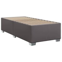 vidaXL Boxspringbett mit Matratze Grau 80x200 cm Kunstleder