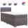 vidaXL Boxspringbett mit Matratze Grau 80x200 cm Kunstleder