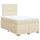 vidaXL Boxspringbett mit Matratze Creme 120x190 cm Stoff