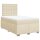 vidaXL Boxspringbett mit Matratze Creme 120x190 cm Stoff