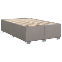 vidaXL Boxspringbett mit Matratze Taupe 120x200 cm Stoff