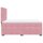 vidaXL Boxspringbett mit Matratze Rosa 140x200 cm Samt