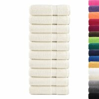 vidaXL Premium-Duschtücher 10 Stk Creme 70x140 600...