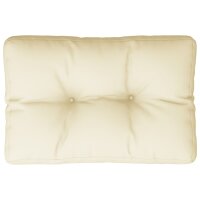 vidaXL Palettenkissen Creme 50x40x12 cm Stoff