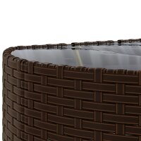 vidaXL 5-tlg. Garten-Sofagarnitur mit Kissen Braun Poly Rattan