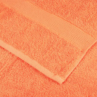 vidaXL Premium-Duscht&uuml;cher 2 Stk. Orange 70x140 600g/m&sup2; 100% Baumwolle