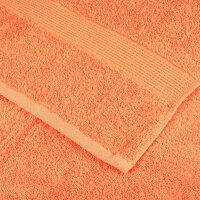 vidaXL Premium-Handt&uuml;cher 2 Stk. Orange 100x200 600g/m&sup2; 100% Baumwolle